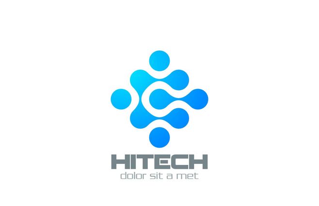 電子科技logo設(shè)計 融合計算機(jī)科技的視覺符號